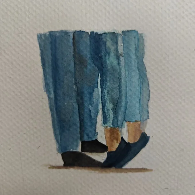 Calf Exercises - Two legs standing, one extended as if it&#x27;s reaching to kiss the other person
